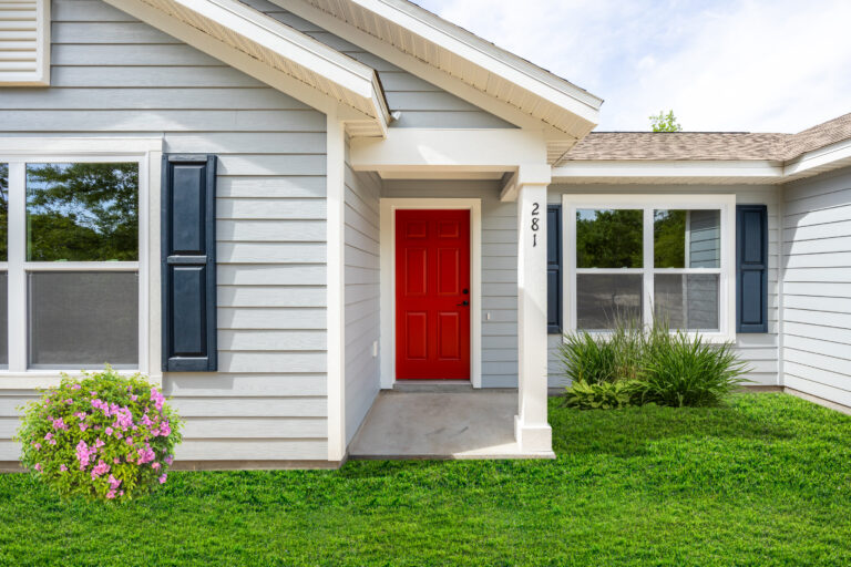Entry way to home built by Red Door Homes fl
